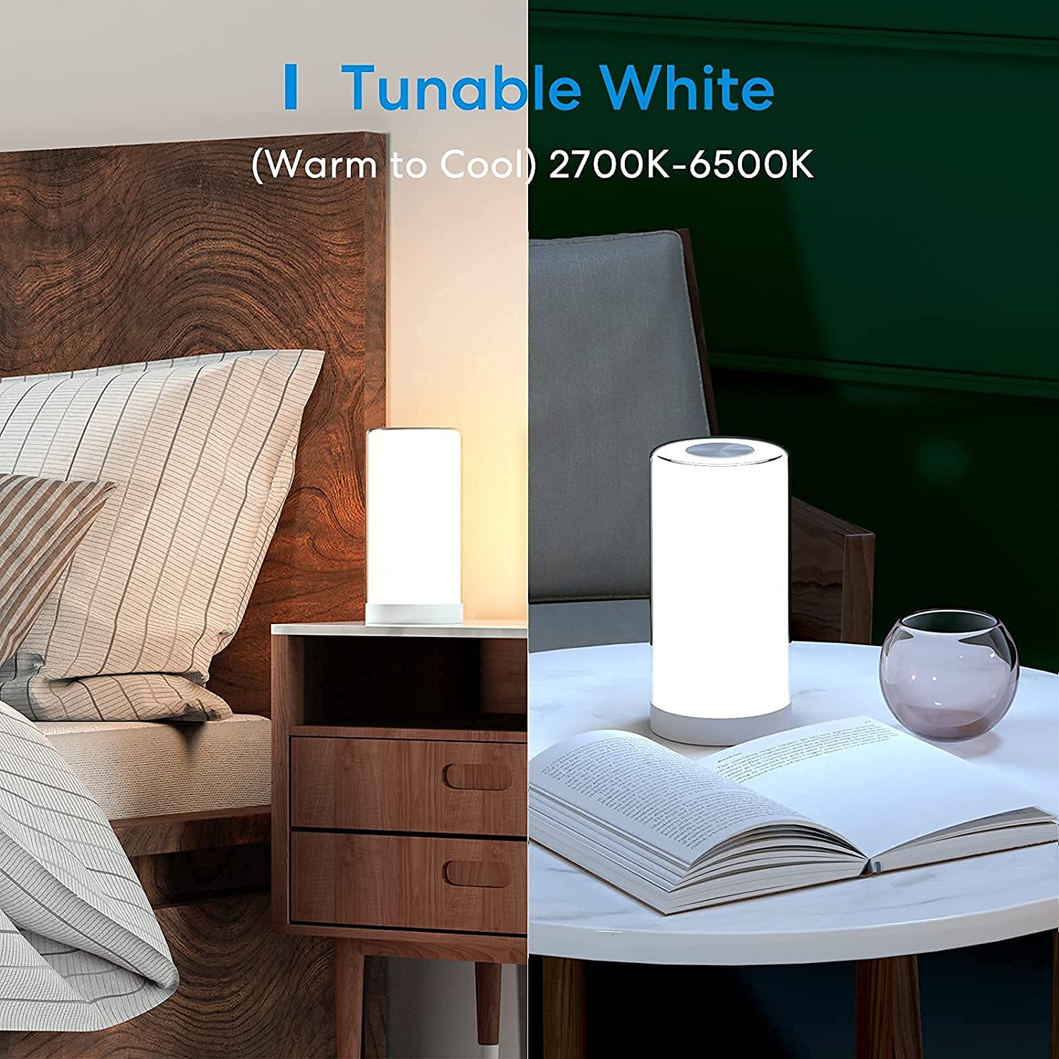Lampe WiFi Meross Smart Lamp Chevet Compatible Apple HomeKit